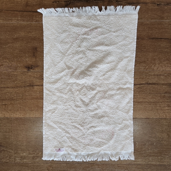 Vtg Cannon USA "wheat" and butterflies kitchen bath hand towel 70s hippie earthy - Picture 5 of 9